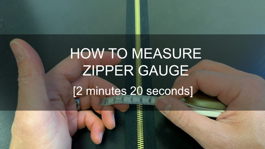 How To Measure Zipper Gauge (Size)